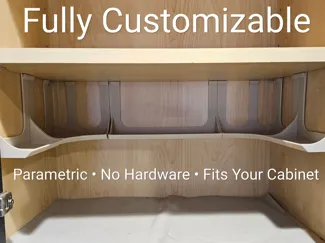 Cabinet Hanging Shelf – Customizable - No Hardware