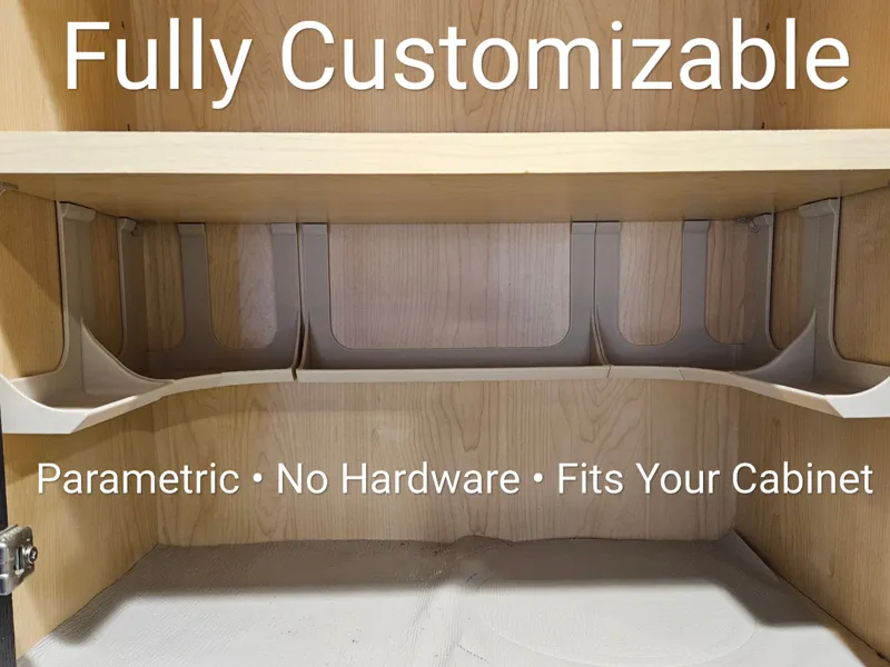 Cabinet Hanging Shelf – Customizable - No Hardware