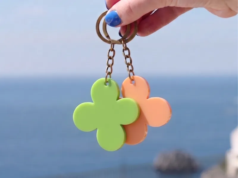 Modern Flower Keychain