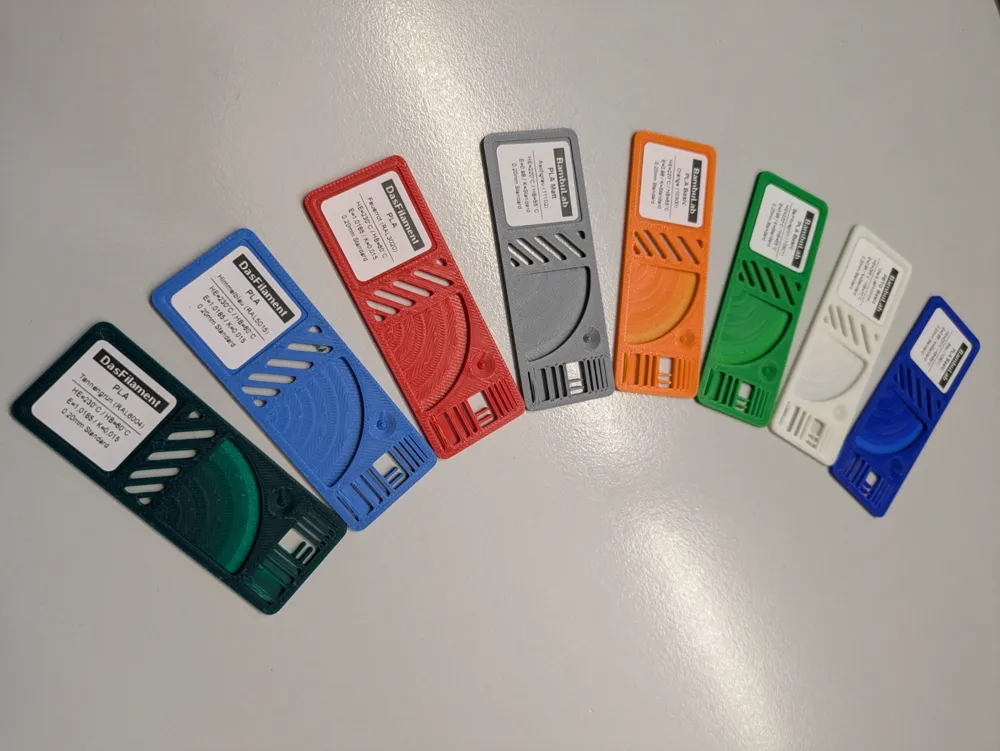 Pla Sample Card Filament Sample Card by maot1985 - MakerWorld