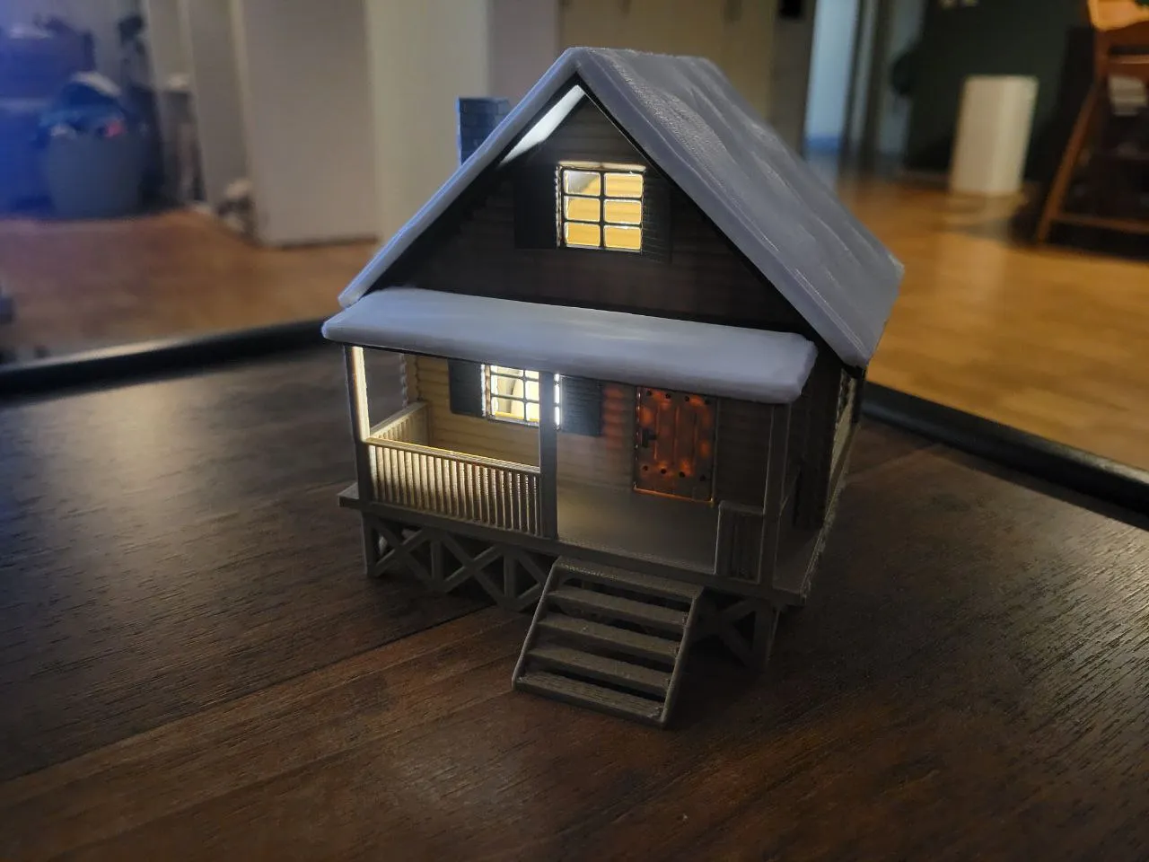 Wood cabin view 2