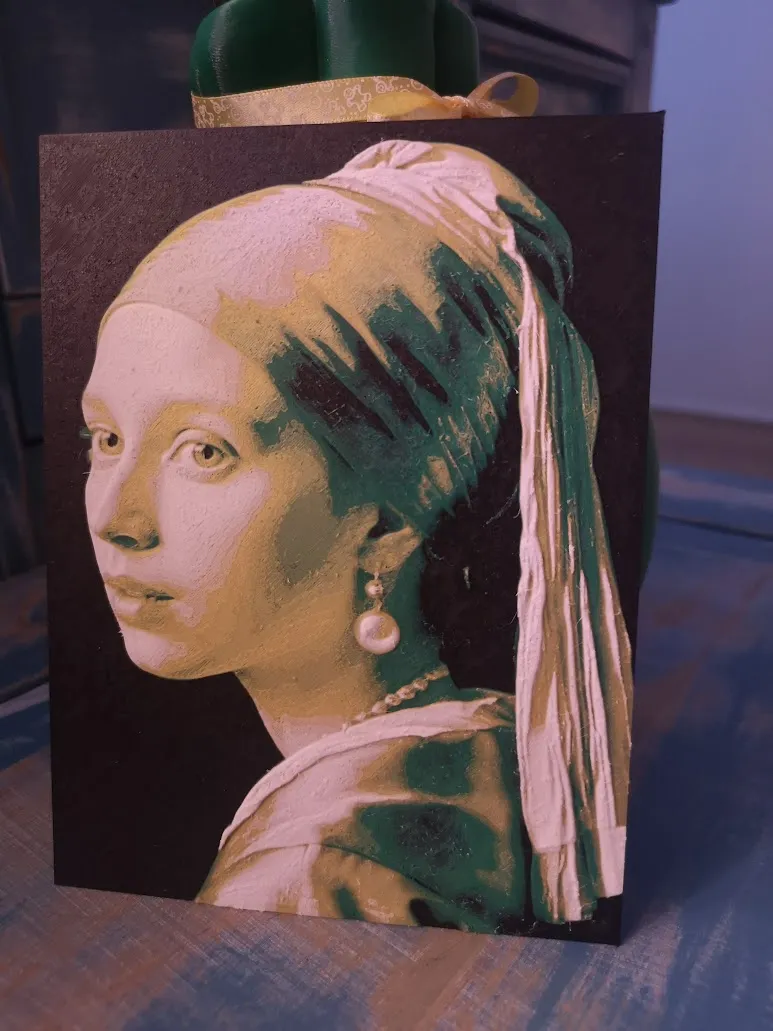 Girl with a Pearl Earring by J. Vermeer 130x170mm view 2