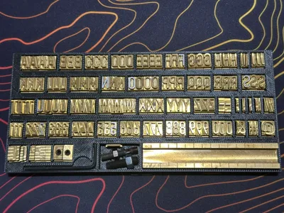 Brass Heat Stamp Letter Kit Case