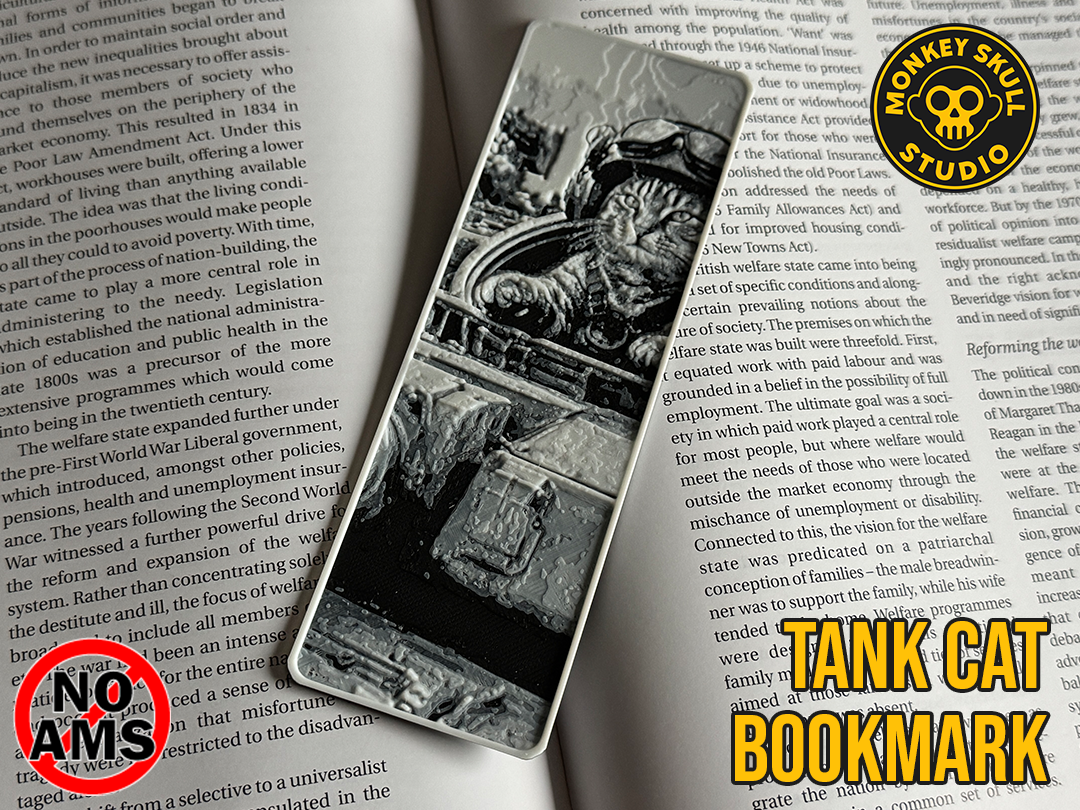 Tank Cat Hueforge Bookmark