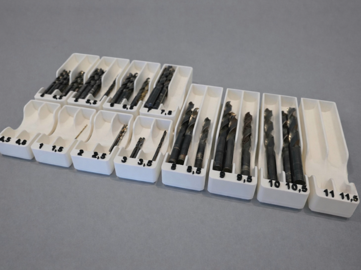 Gridfinity Drill Bit Organizer, Metric 0.5–11.5 mm