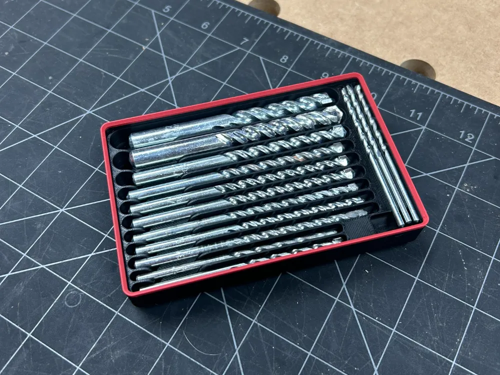 Gridfinity Tray for Bosch Masonry Drill Bits by schuylab - MakerWorld