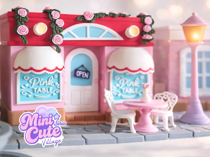 Mini Cute Village - The pink Table restaurant
