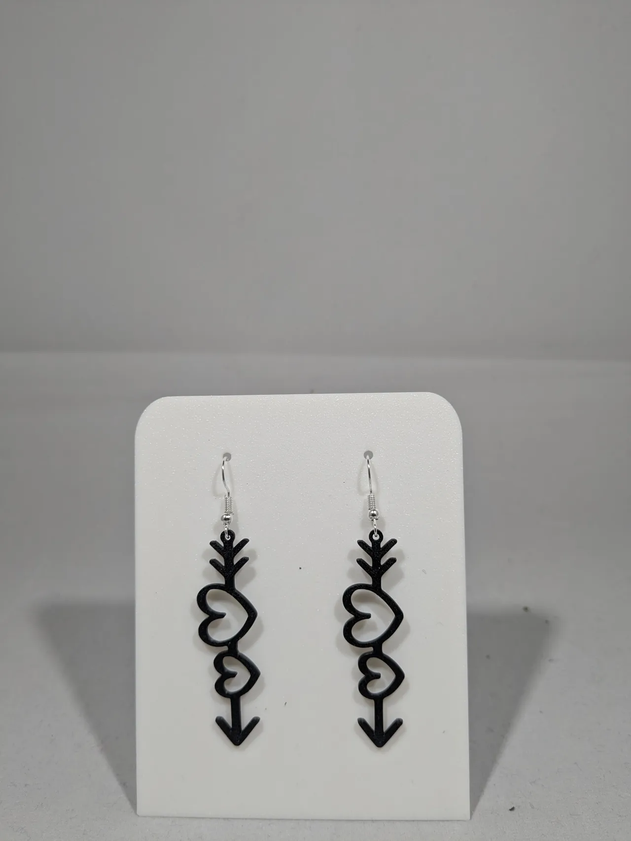 Arrow with heart earrings - 2 variants view 4