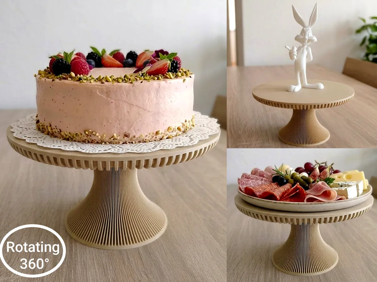 Japandi Cake Stand / Snacks Stand / Photo Stand - Free 3D Print Model ...