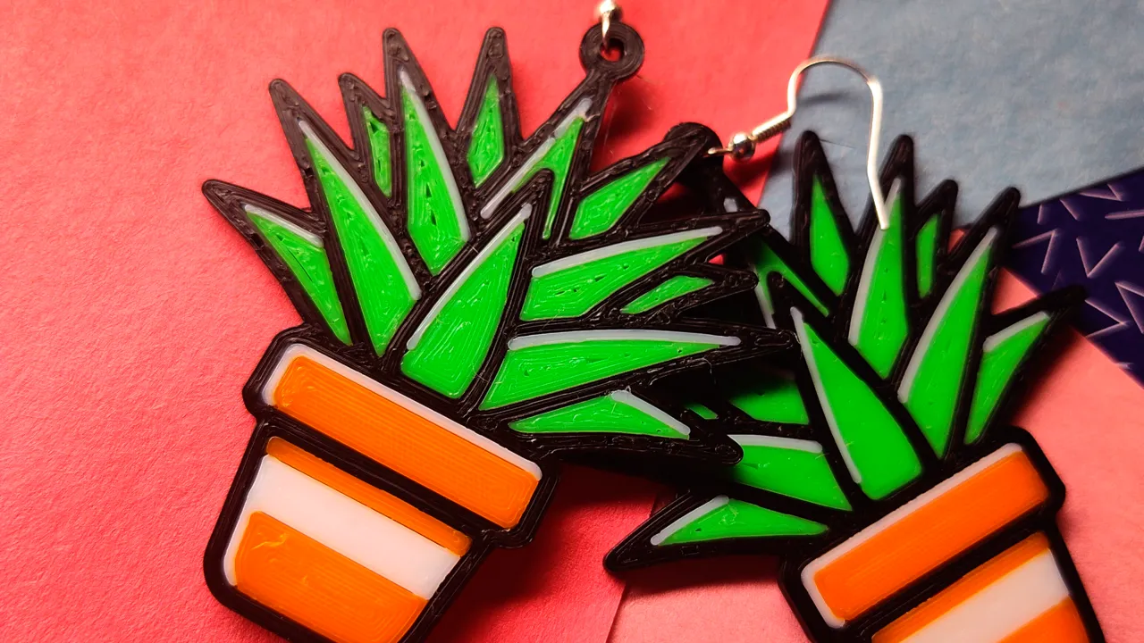 Aloe Vera Earrings view 2