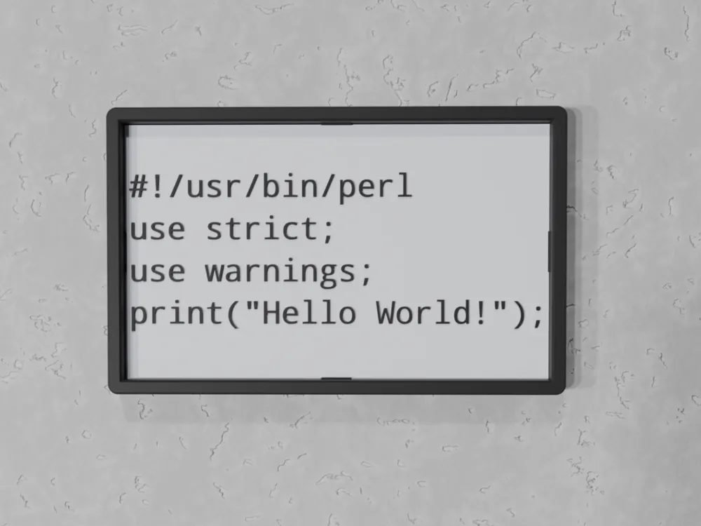 Hello World Code - Perl by prints charming - MakerWorld