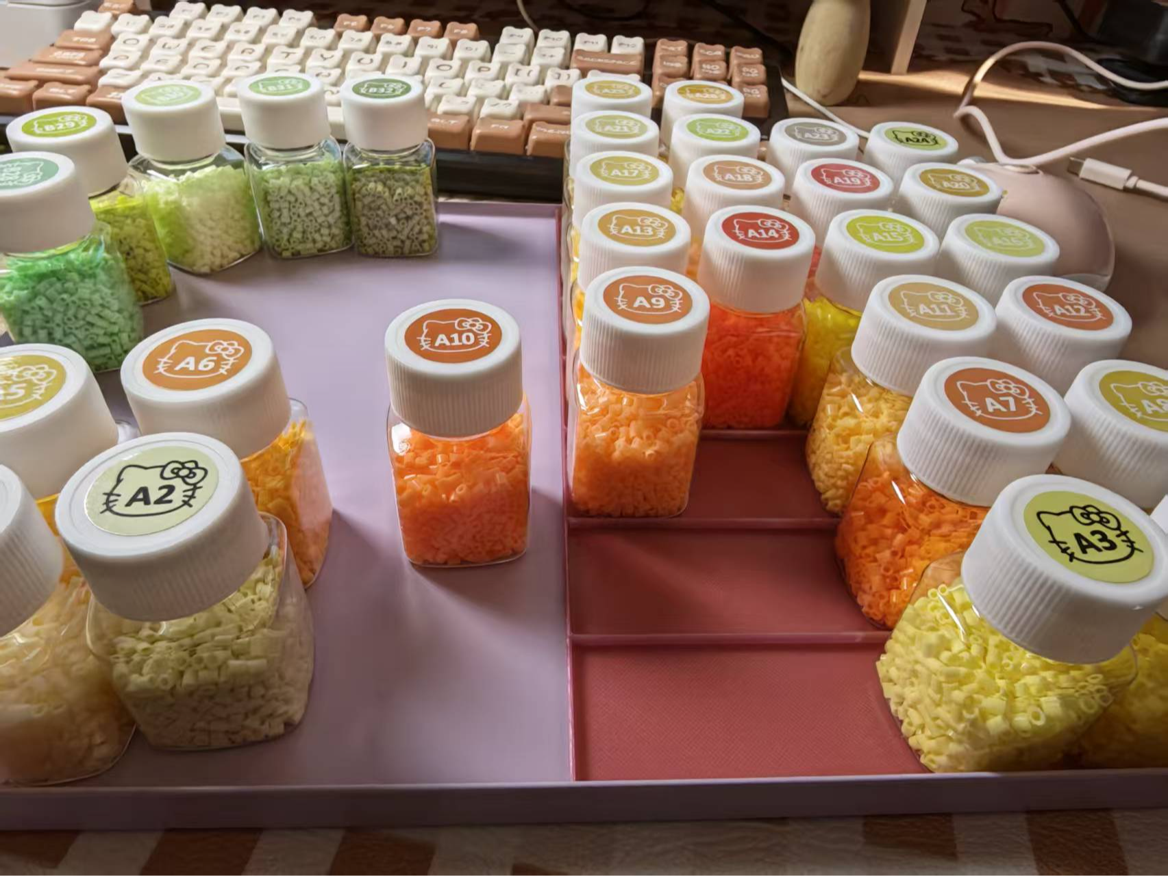 拼豆收纳分隔丨信盘拼豆收纳分隔
