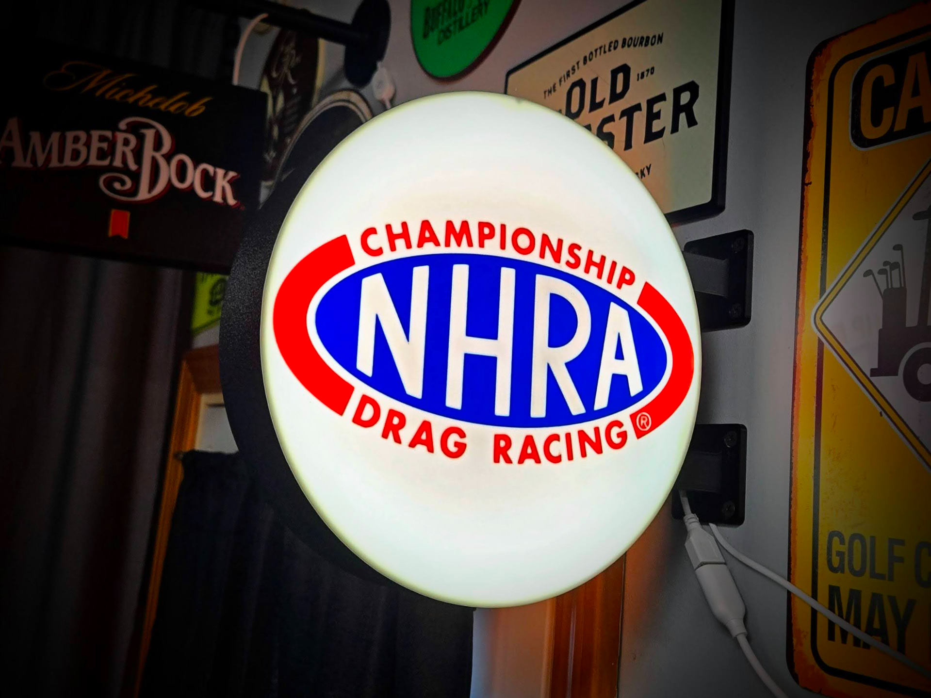 NHRA ~ 2-Sided Round Lightbox