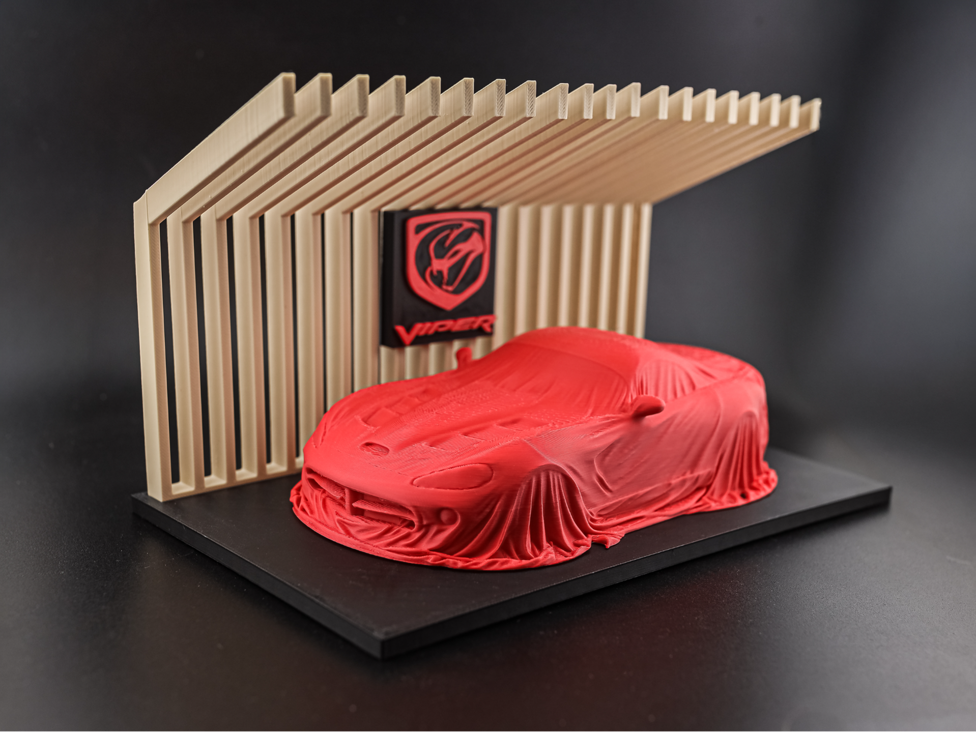 Covered Dodge Viper – Display Base Included