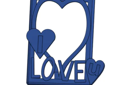 Pitcher frame; I love u ( you can edit initials ) 