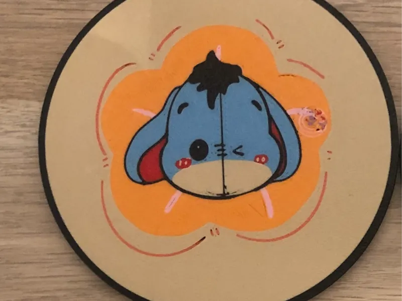 Eeyore Coaster Cute Orange