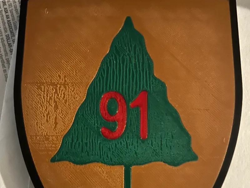 Army 91 Division Patch