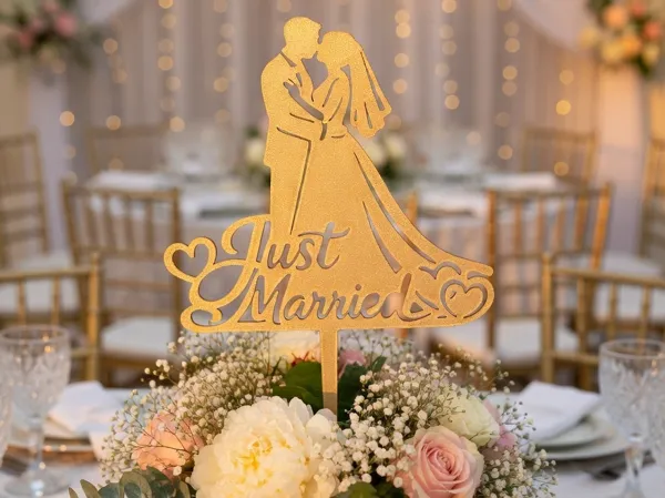 Topper de mariage « Just Married »