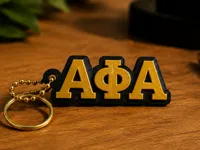 one key chain on the plate