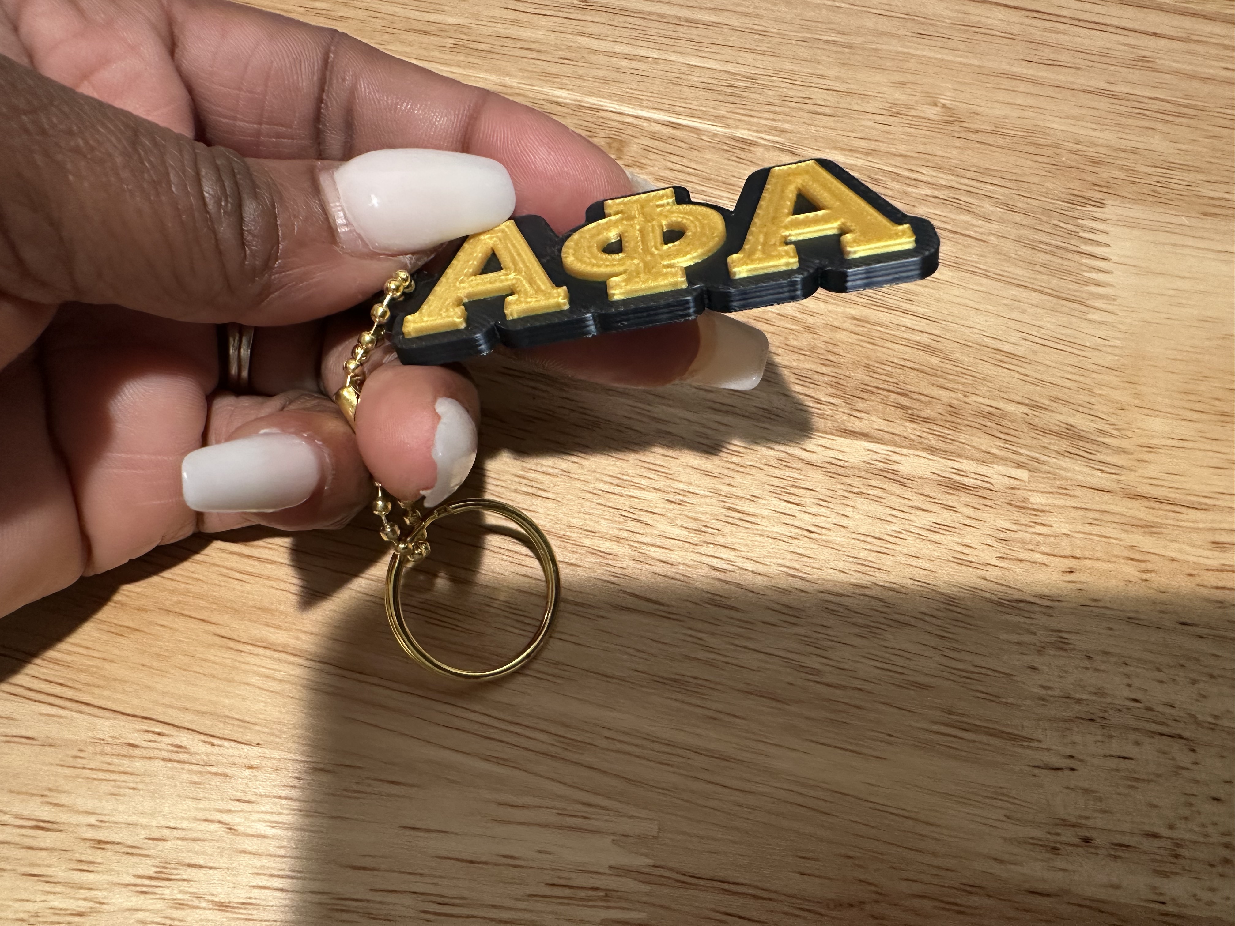 Miniatura 2 do modelo 3D Alpha Phi Alpha Key Chain