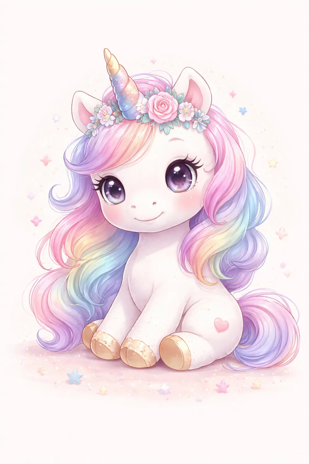 Decorative Unicorn - Kawaii Style - Free 3D Print Model - MakerWorld