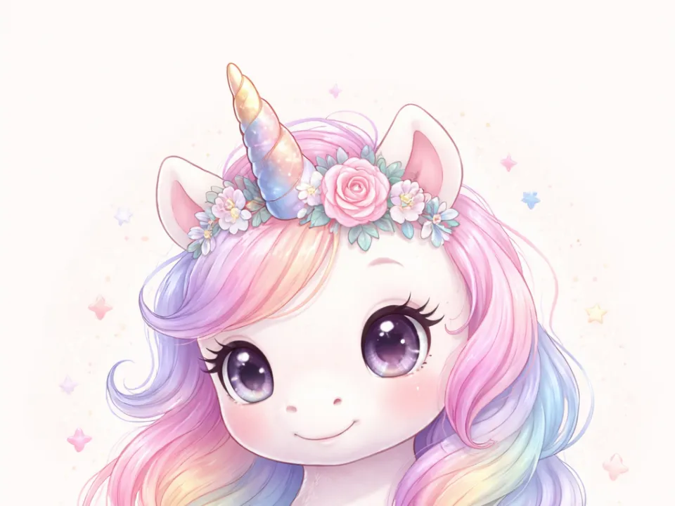 Decorative Unicorn - Kawaii Style - Free 3D Print Model - MakerWorld