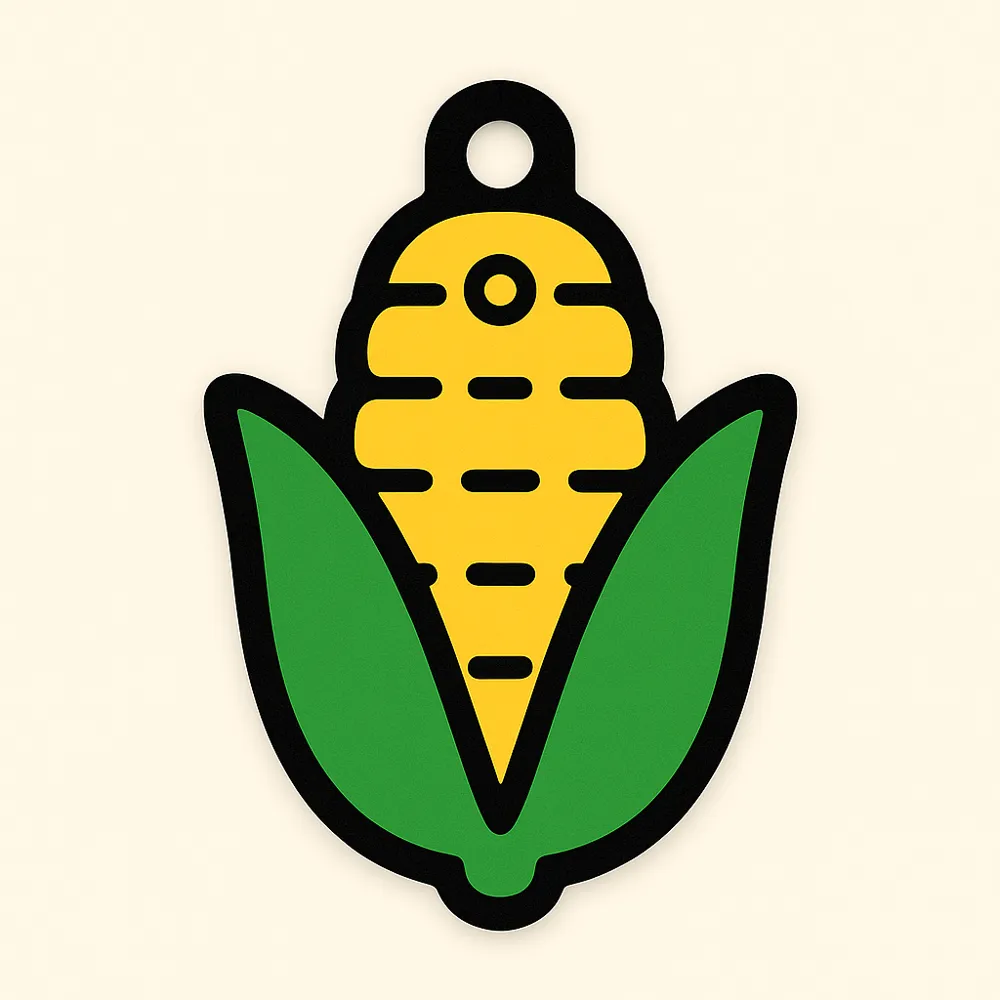 Cartoon Corn Keychain – 3D Printable Model by Varkond MakerWorld ...