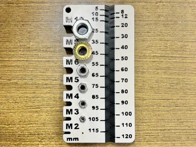 Magnetic Screw and Nut Measuring Tool (Can Measure Non-Standard Shaped Nuts)