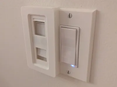 Hue dimmer V1 on 2 gang Decora wall plate