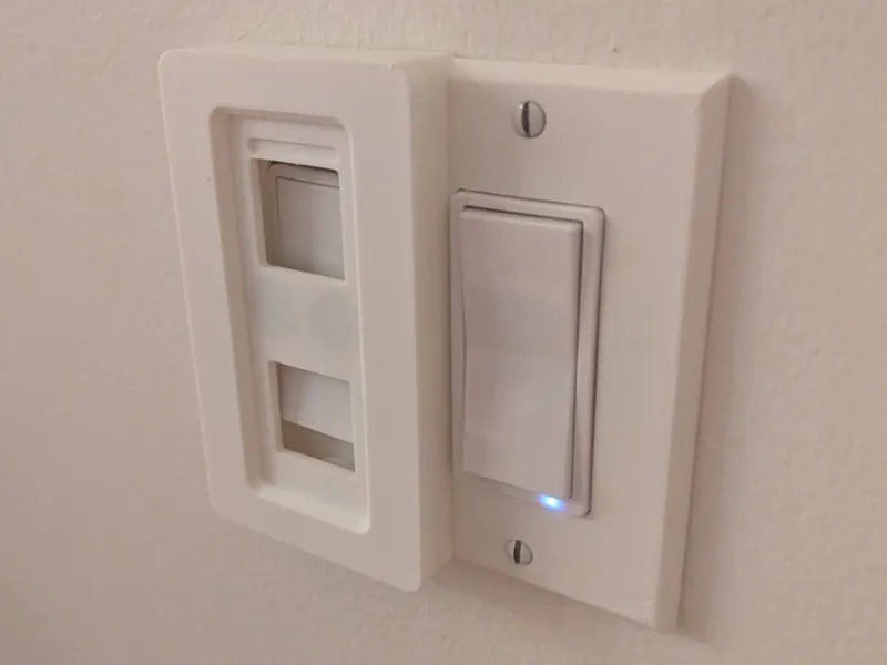 Hue dimmer V1 on 2 gang Decora wall plate