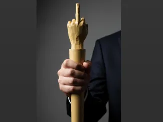 Middle finger magical scepter