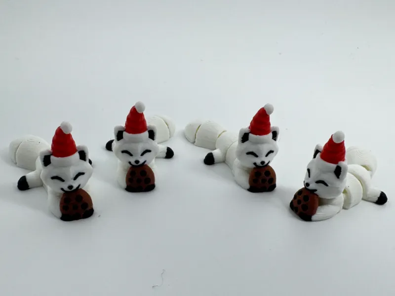 Articulated/Flexible Xmas Fox - No support needed
