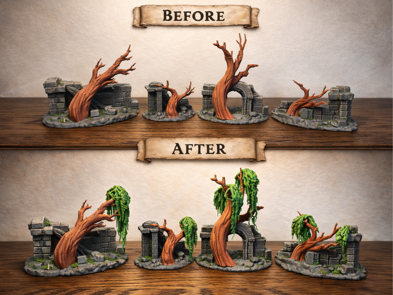 Hanging Ivy Set for DnD - Old Tree Detail Pack