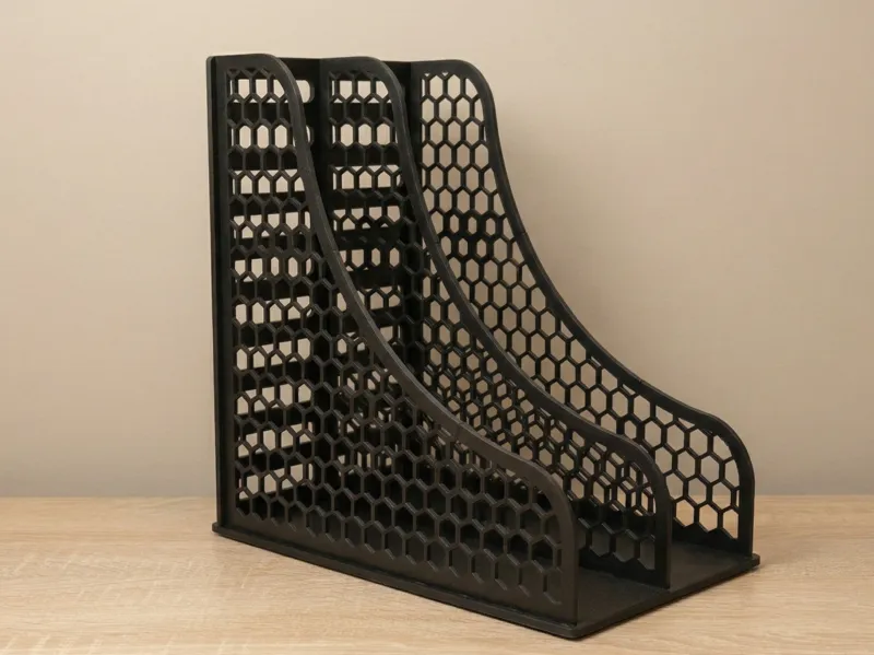 Dual-Compartment 12" Vinyl Record Stand Holder