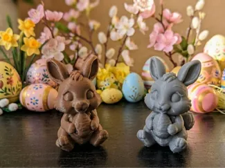 Chibi Easter Bunny with Egg