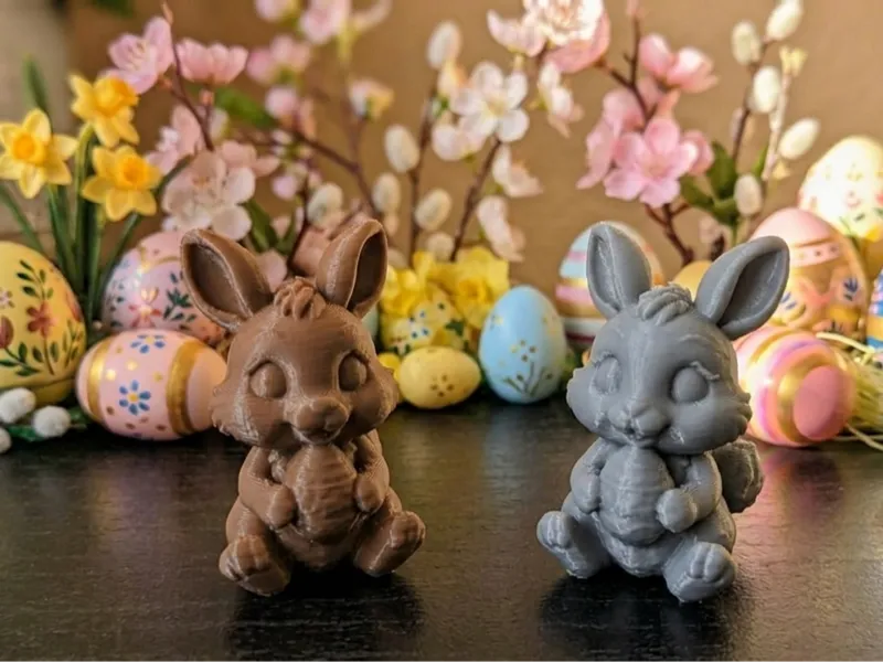 Chibi Easter Bunny with Egg