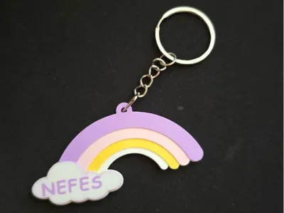 Rainbow Keychain Customizable