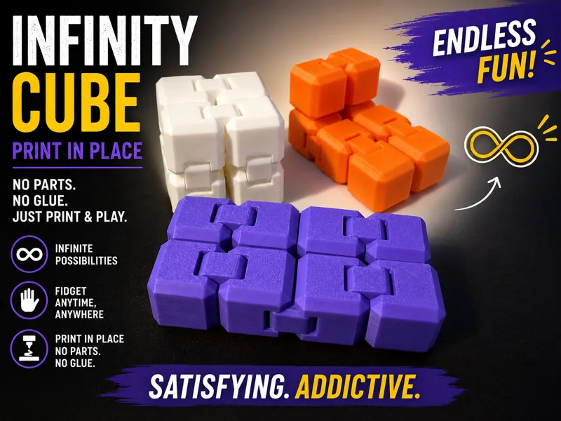 Print-In-Place Mini Infinity Fidget Cube