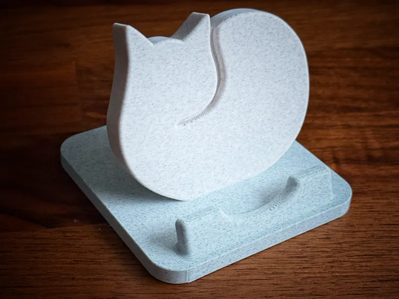 Minimalist Sleeping Cat Phone Stand
