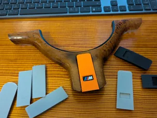 E46 non-M to M steering wheel trim adapter
