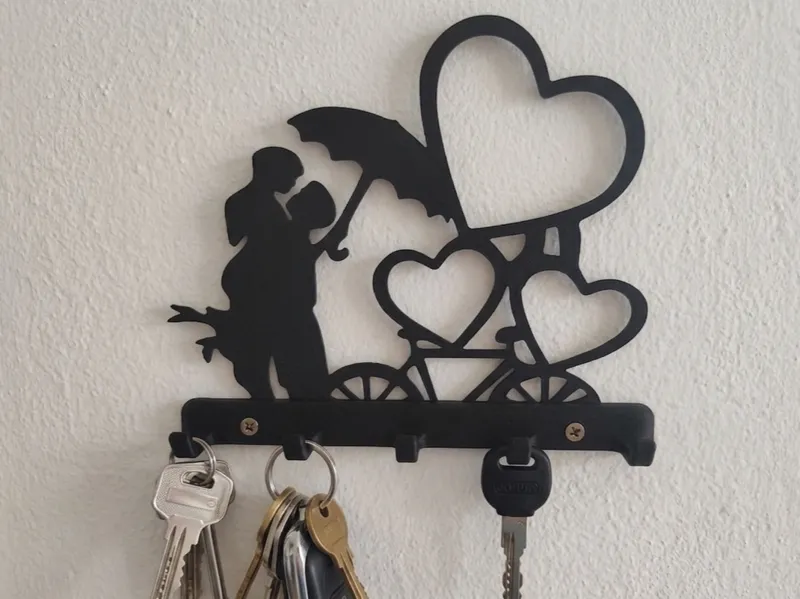 Schlüsselhalter „Liebe & Fahrrad“