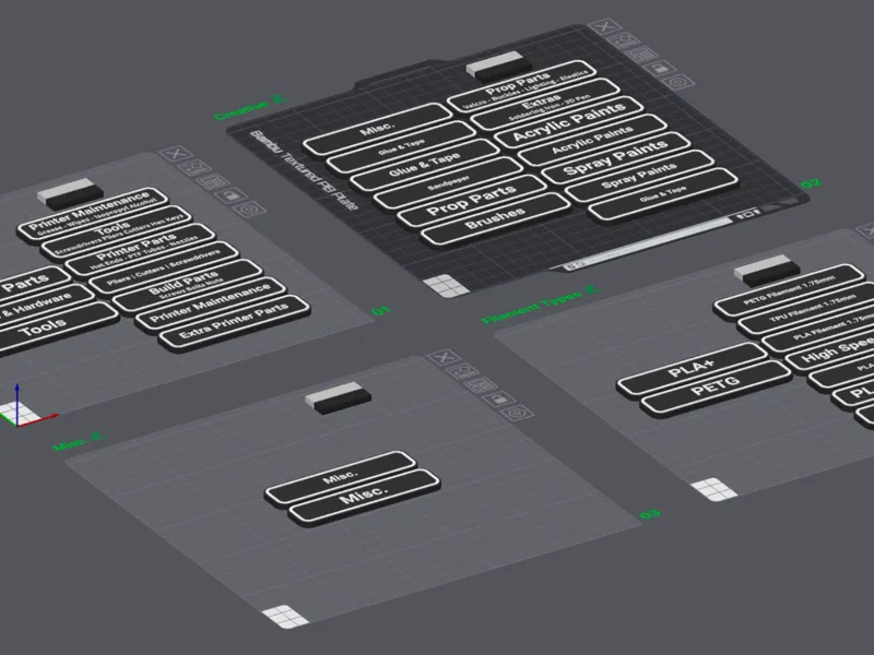 Magnetic Drawer Labels (8mm x 2mm magnets)