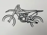Silhouette murale moto de cross — photo 2