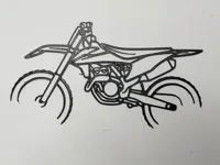 Silhouette murale moto de cross — photo 3
