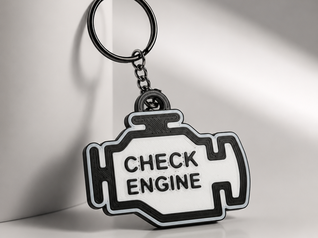 iconic "CHECK ENGINE" warning