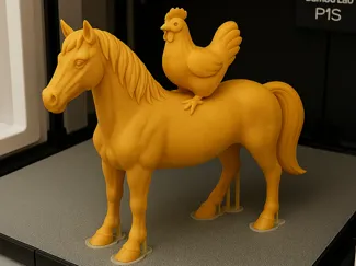 Chicken Riding a Horse