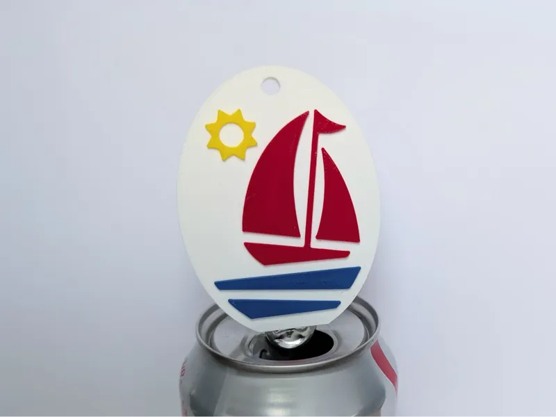Sailboat Can Opener/Nail Saver Keychain