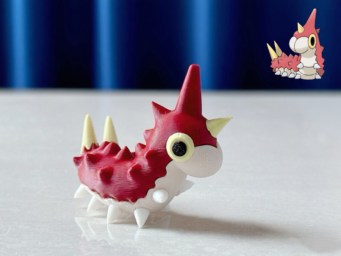 Miniatura 1 do modelo 3D Wurmple宝可梦0265刺尾虫 分色打印