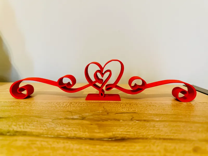 Heart desktop decoration standee