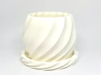 Spiral flower pot
